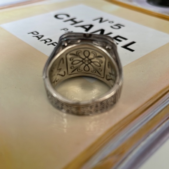 KONSTANTINO Gold and Silver Onyx Ring - Picture 2 of 6